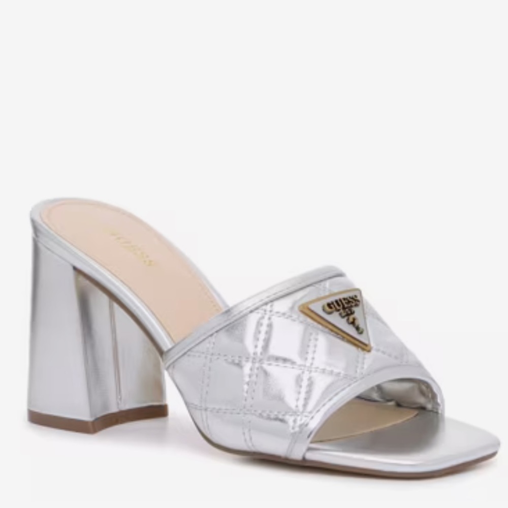 Guess Gelina New With Tags Gelina Sandal. Quilted Synthetic Upper.Slip On.Size8M